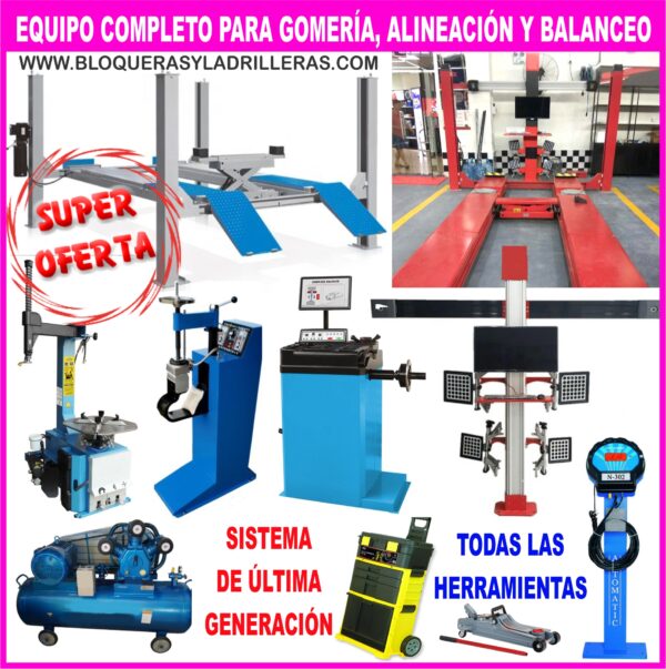 Produce martillo resumen EQUIPO COMPLETO PARA GOMERÍA, ALINEACIÓN Y BALANCEADO – BLOQUERAS Y  LADRILLERAS S.A.
